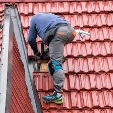 a man is doing roof leak repair